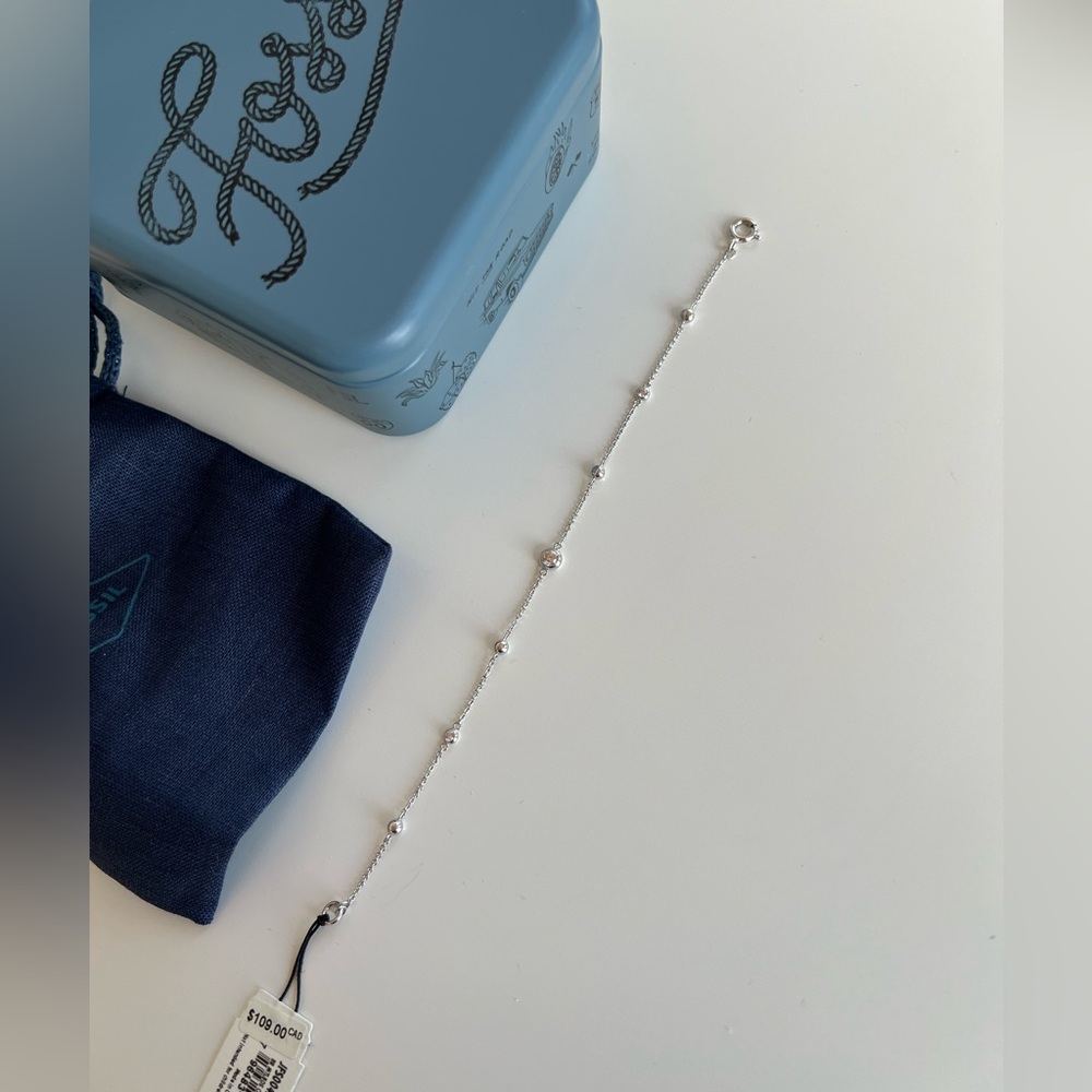 Fossil Glitz Sterling Silver Bracelet